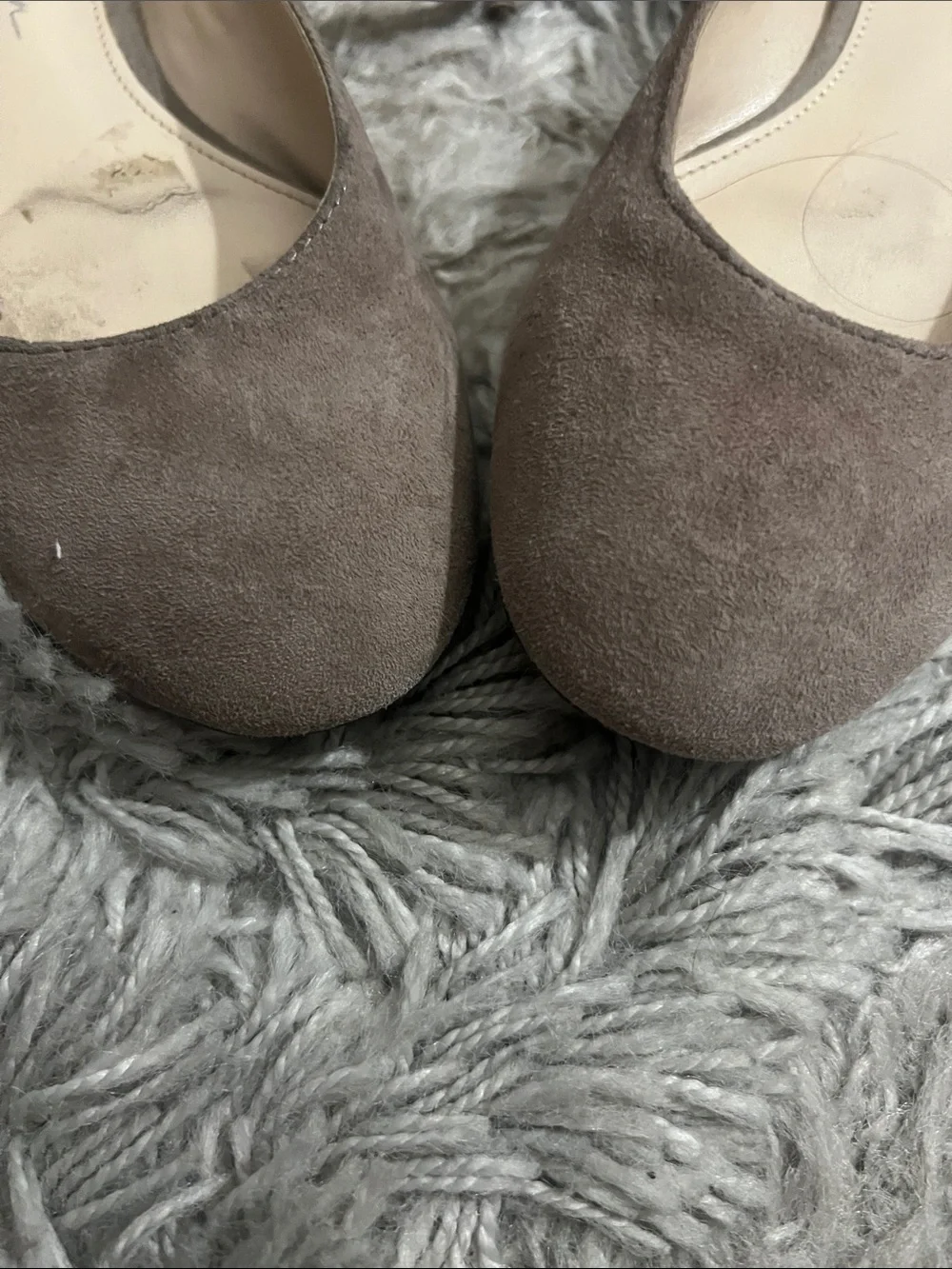 Jessica Simpson Bingley Taupe Lace-Up Suede Ballet Flats 8